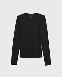 Long-Sleeve Featherweight Rib Baby Tee