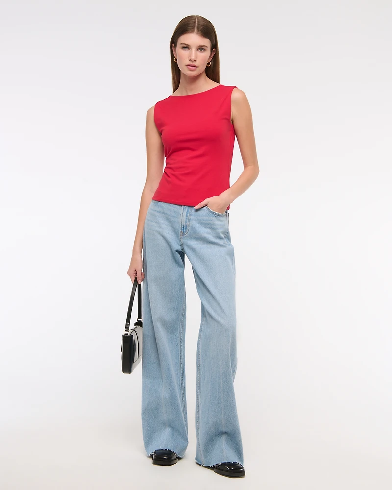 Draped Cowl Back Top