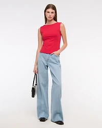 Draped Cowl Back Top