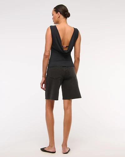 Draped Cowl Back Top