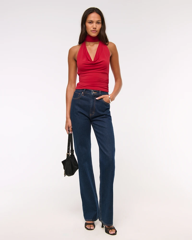 Halter Cowl Neck Scarf Top