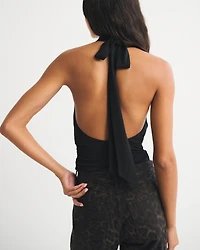 Halter Cowl Neck Scarf Top