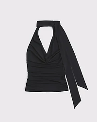 Halter Cowl Neck Scarf Top