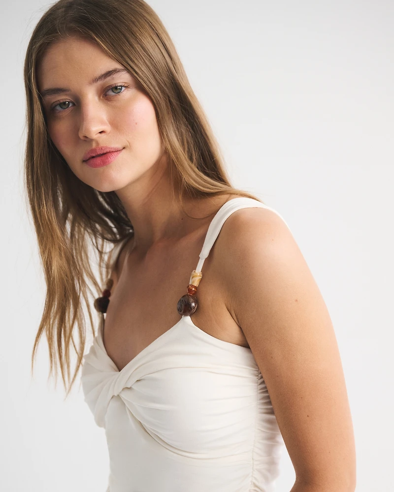 Bra-Free Beaded Twist Cami
