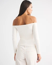 Bra-Free Off-The-Shoulder Hardware Top