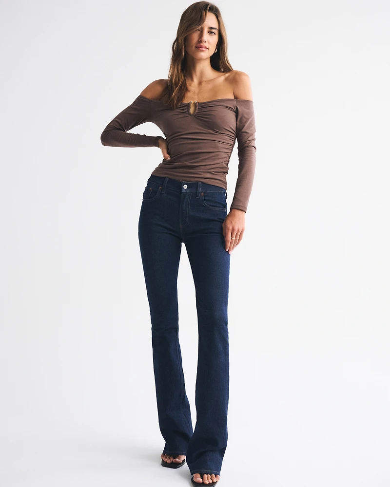 Bra-Free Off-The-Shoulder Hardware Top