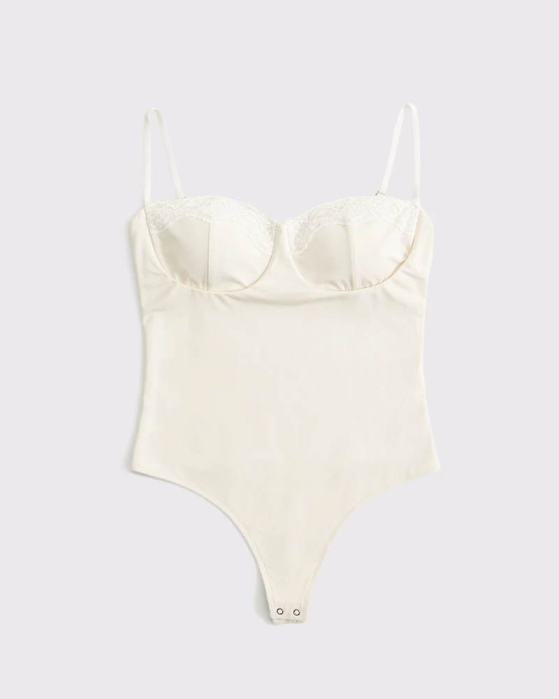 Bra-Free Lace-Trim Bodysuit