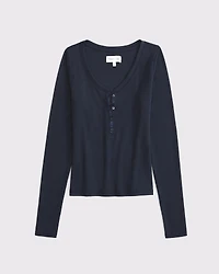 Long-Sleeve Rib Henley