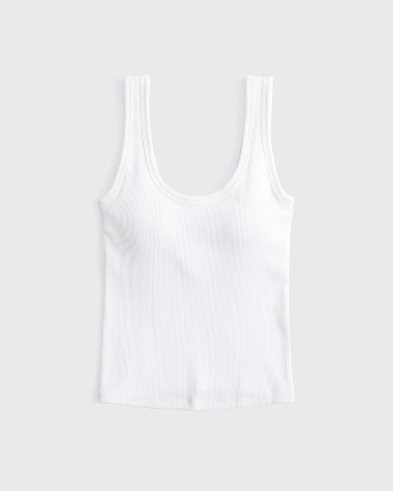 Bra-Free Rib Scoopneck Tank
