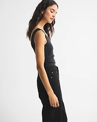 Bra-Free Rib Scoopneck Tank