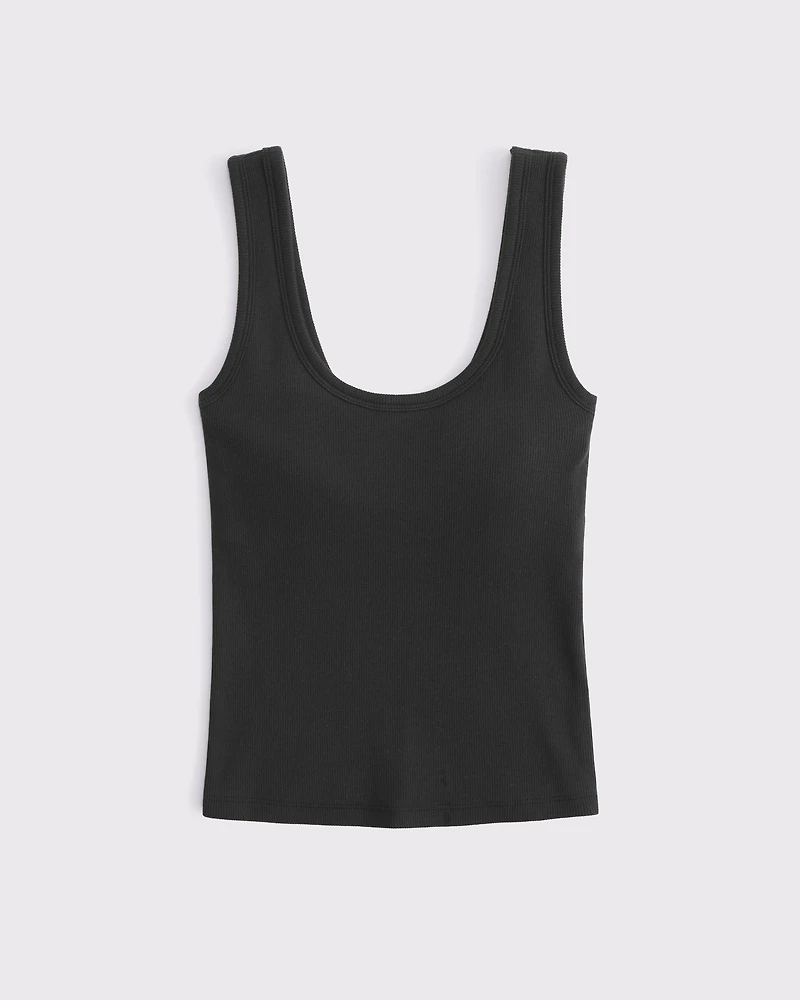 Bra-Free Rib Scoopneck Tank