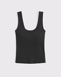 Bra-Free Rib Scoopneck Tank