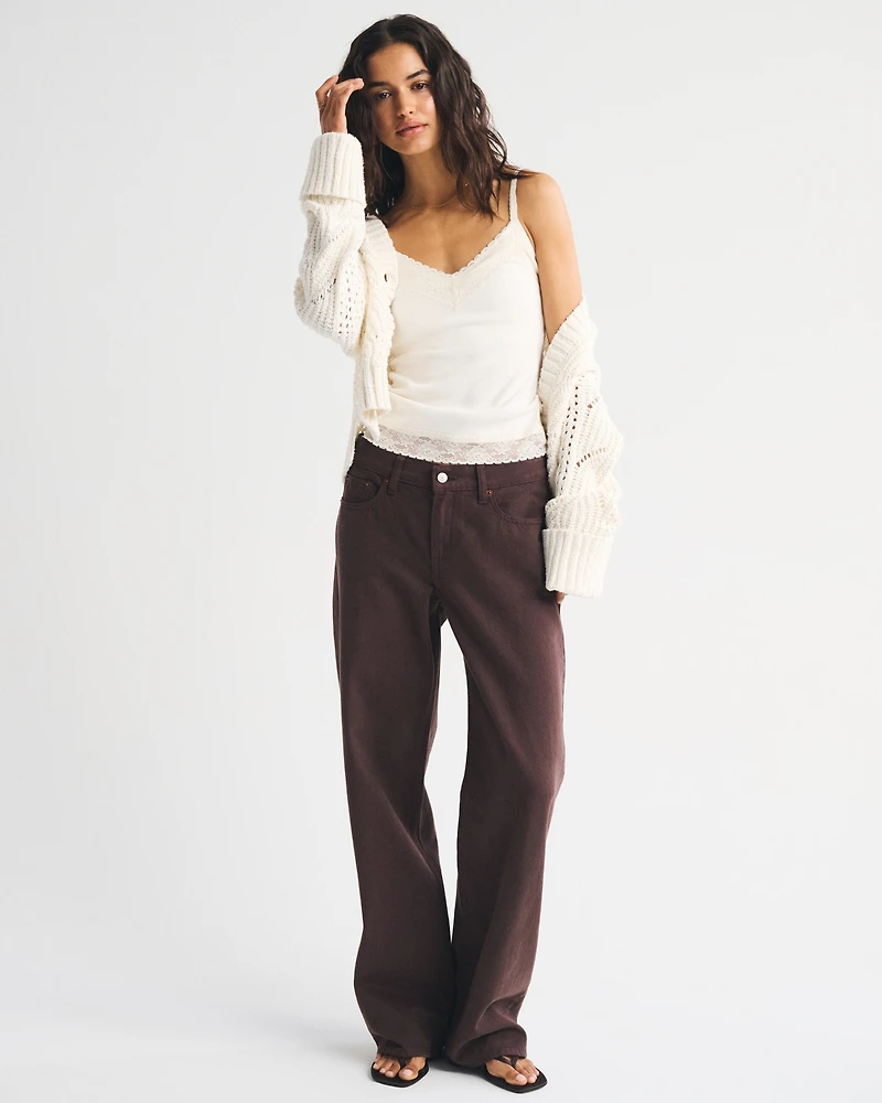 Bra-Free Lace-Trim Rib Cami