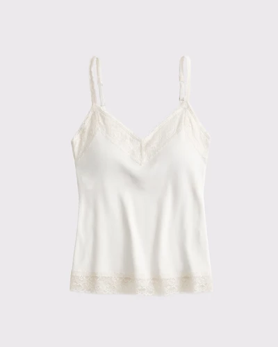 Bra-Free Lace-Trim Rib Cami
