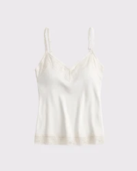 Lace-Trim Rib Cami