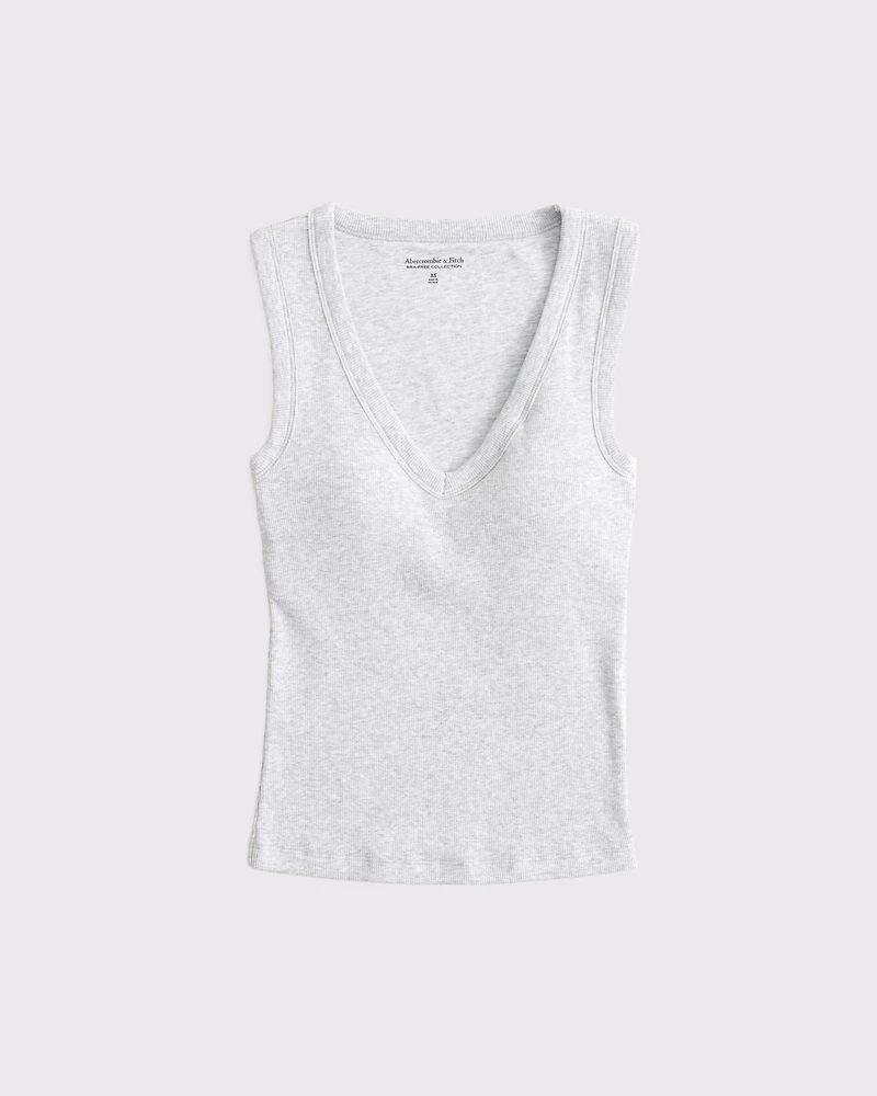 Bra-Free V-Neck Rib Tank