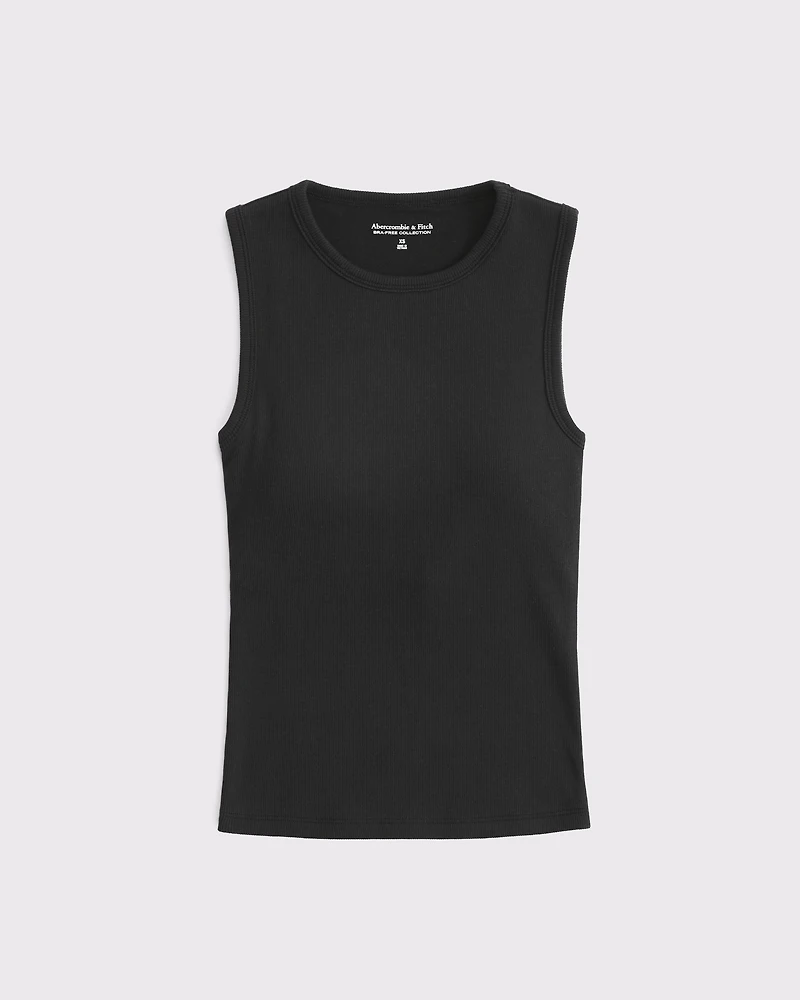 Bra-Free Rib High-Neck Tank