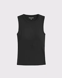 Bra-Free Rib High-Neck Tank