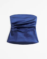 Long-Length Satin Tube Top
