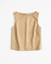 Vegan Suede Shell Top