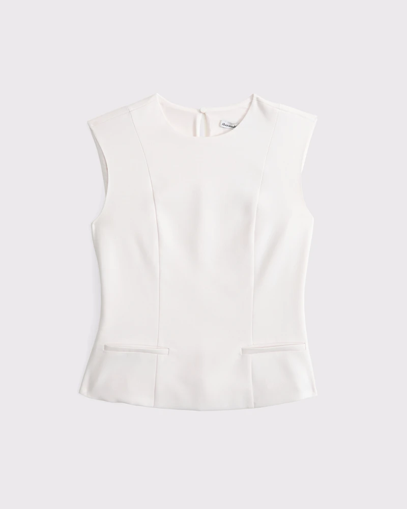 High-Neck Tailored Top