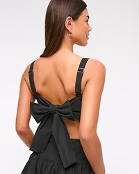Ultra Cropped Bow-Back Cami Top