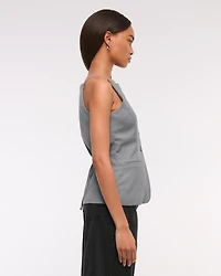 High-Neck Suiting Vest