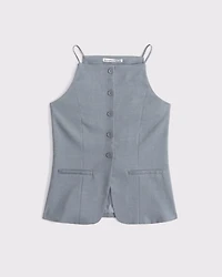 High-Neck Suiting Vest