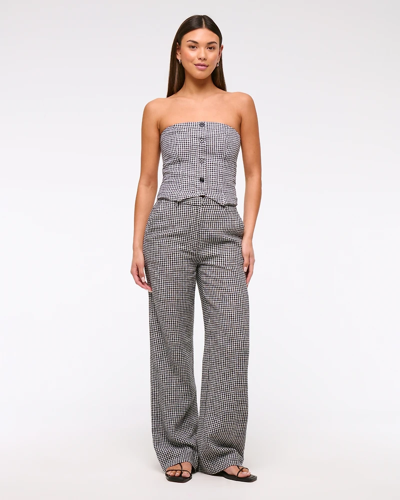 Strapless Cropped Vest Top