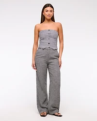 Strapless Cropped Vest Top