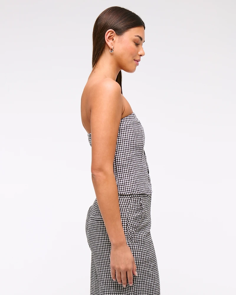 Strapless Cropped Vest Top