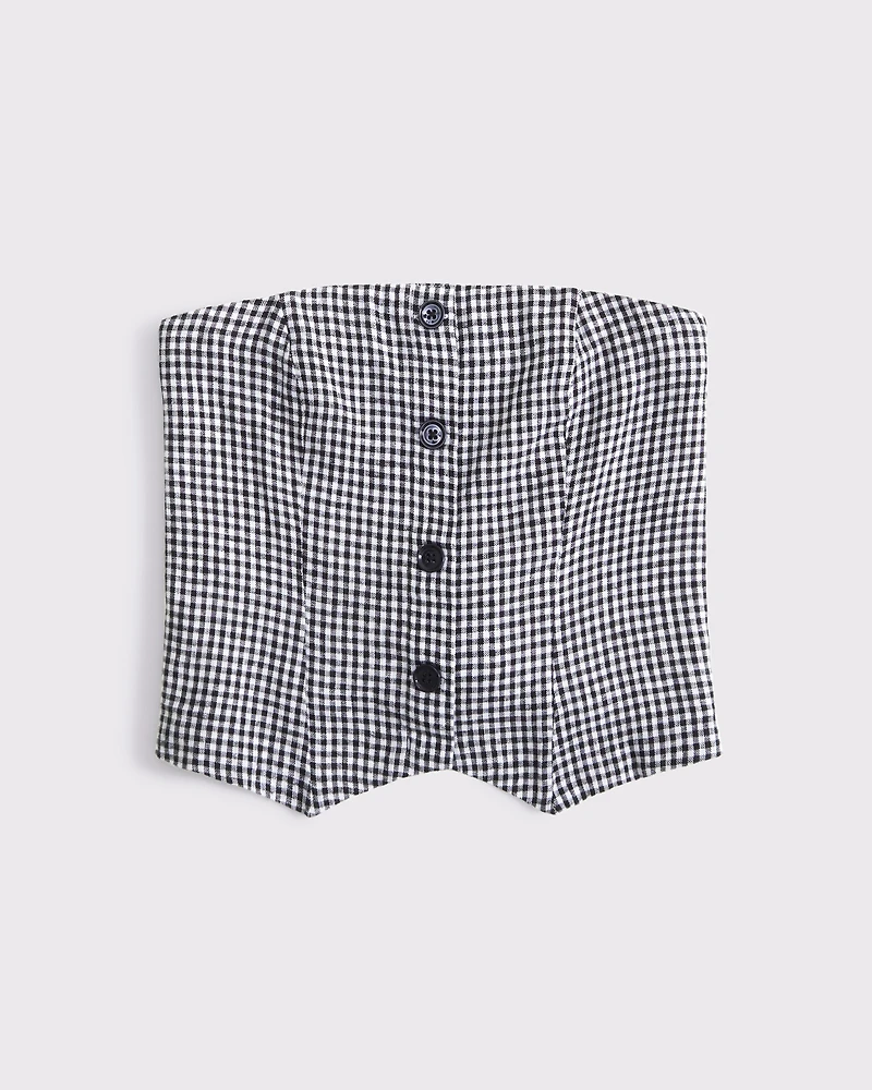 Strapless Cropped Vest Top