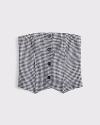 Strapless Cropped Vest Top