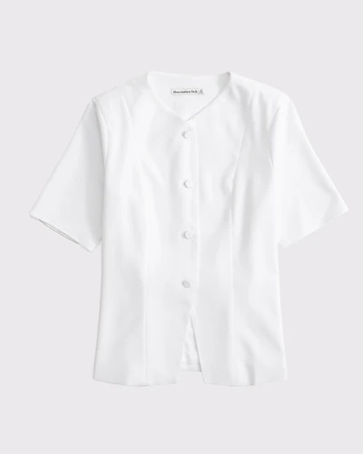 Short-Sleeve Tailored Vest Top