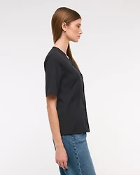 Short-Sleeve Tailored Vest Top