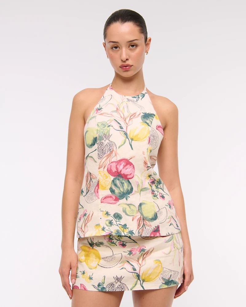 Premium Linen Halter Top