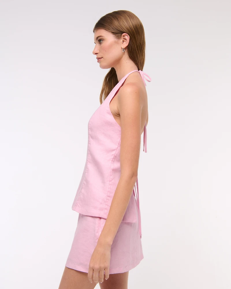 Premium Linen Halter Top