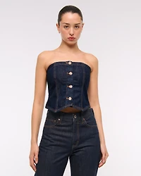 Strapless Denim Tube Top