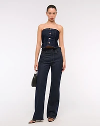 Strapless Denim Tube Top