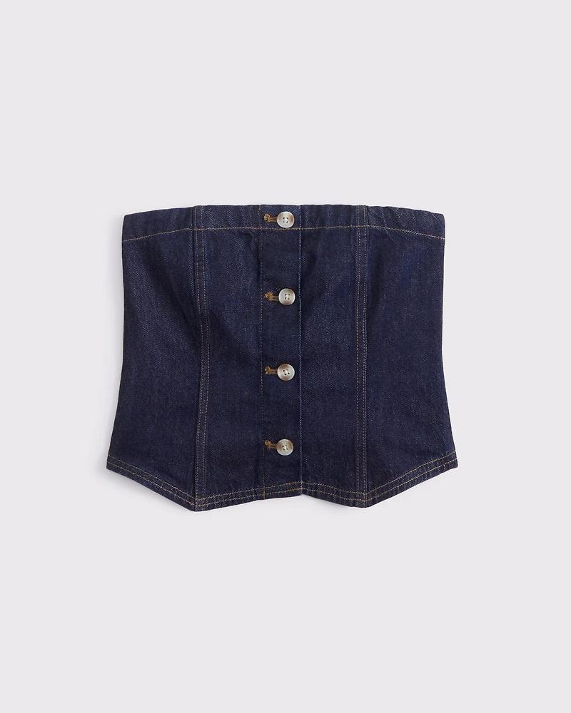 Strapless Denim Tube Top
