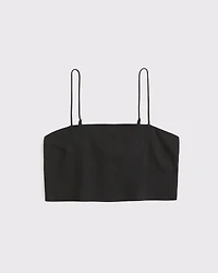 Cropped Linen-Blend Cami