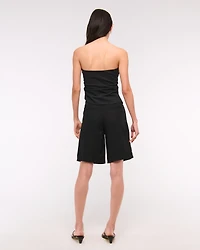 Asymmetrical Strapless Top