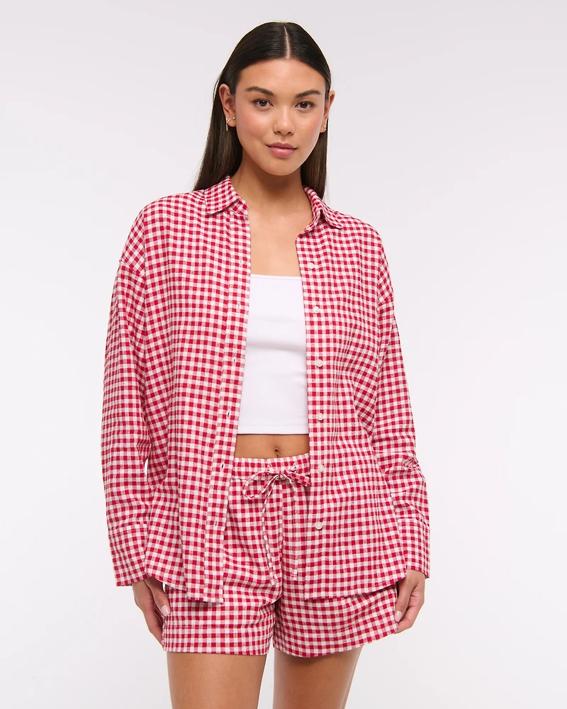 Oversized Linen-Blend Shirt