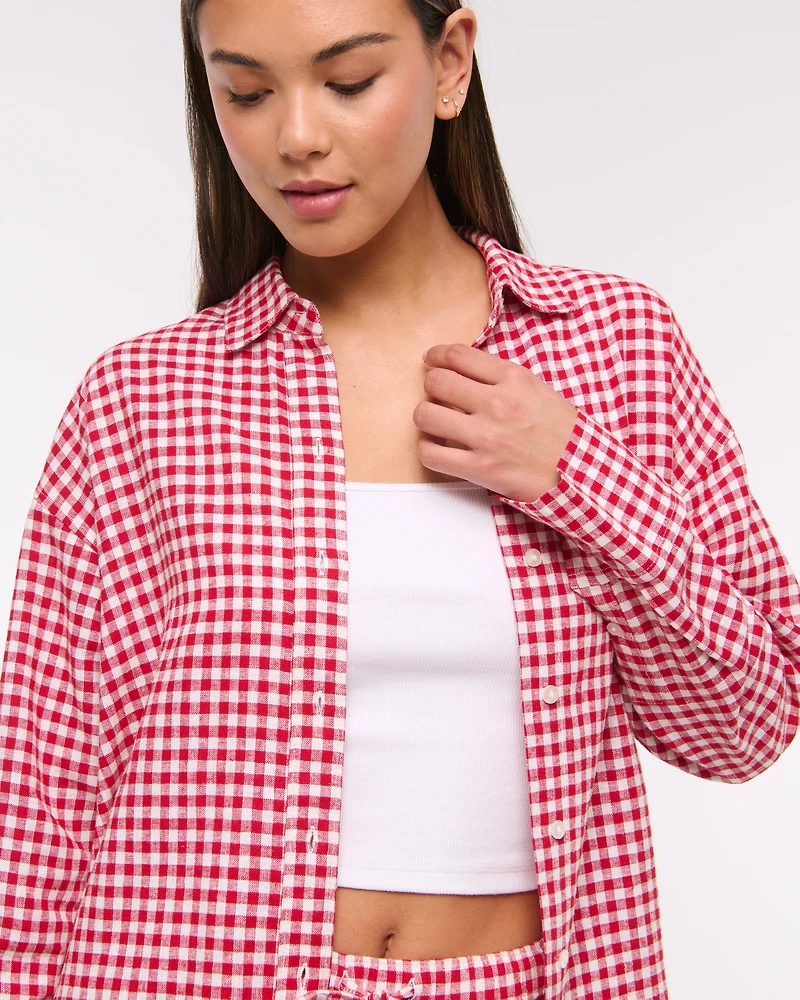 Oversized Linen-Blend Shirt
