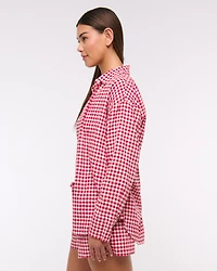 Oversized Linen-Blend Shirt