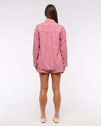 Oversized Linen-Blend Shirt