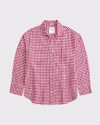 Oversized Linen-Blend Shirt