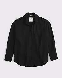 Oversized Linen-Blend Shirt