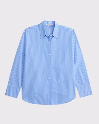 Oversized Tie-Back Poplin Shirt