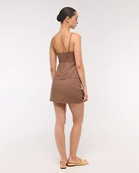 Linen-Blend Beaded Cami